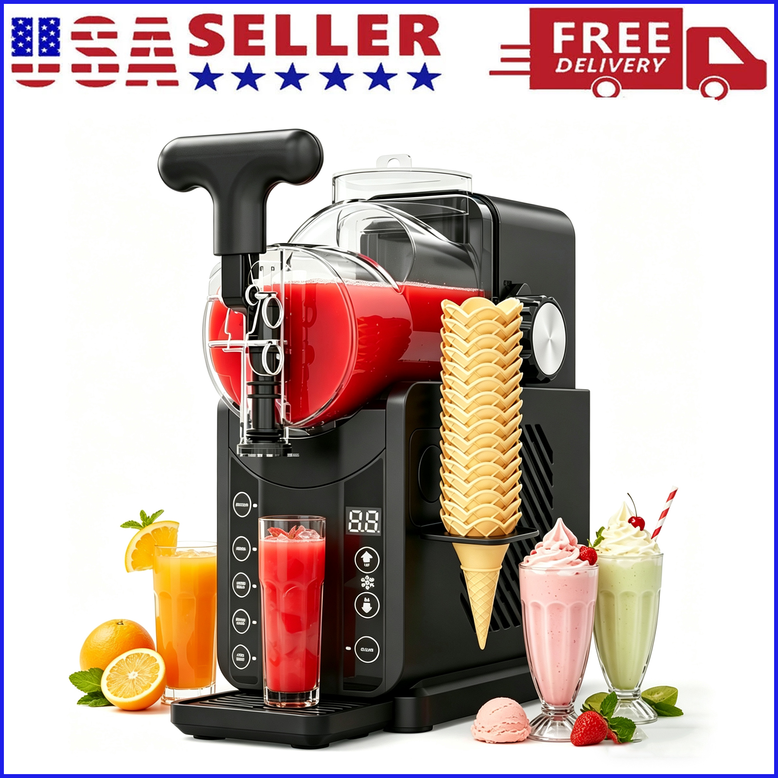 Slushie Machine Vending - 2-in-1 슬러시 머신 & 소프트 아이스크림