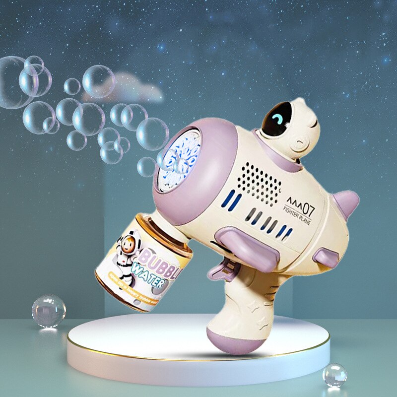 Bubble Gum Machine - 어린이용 보라색 거품 기계, 자동 바주카