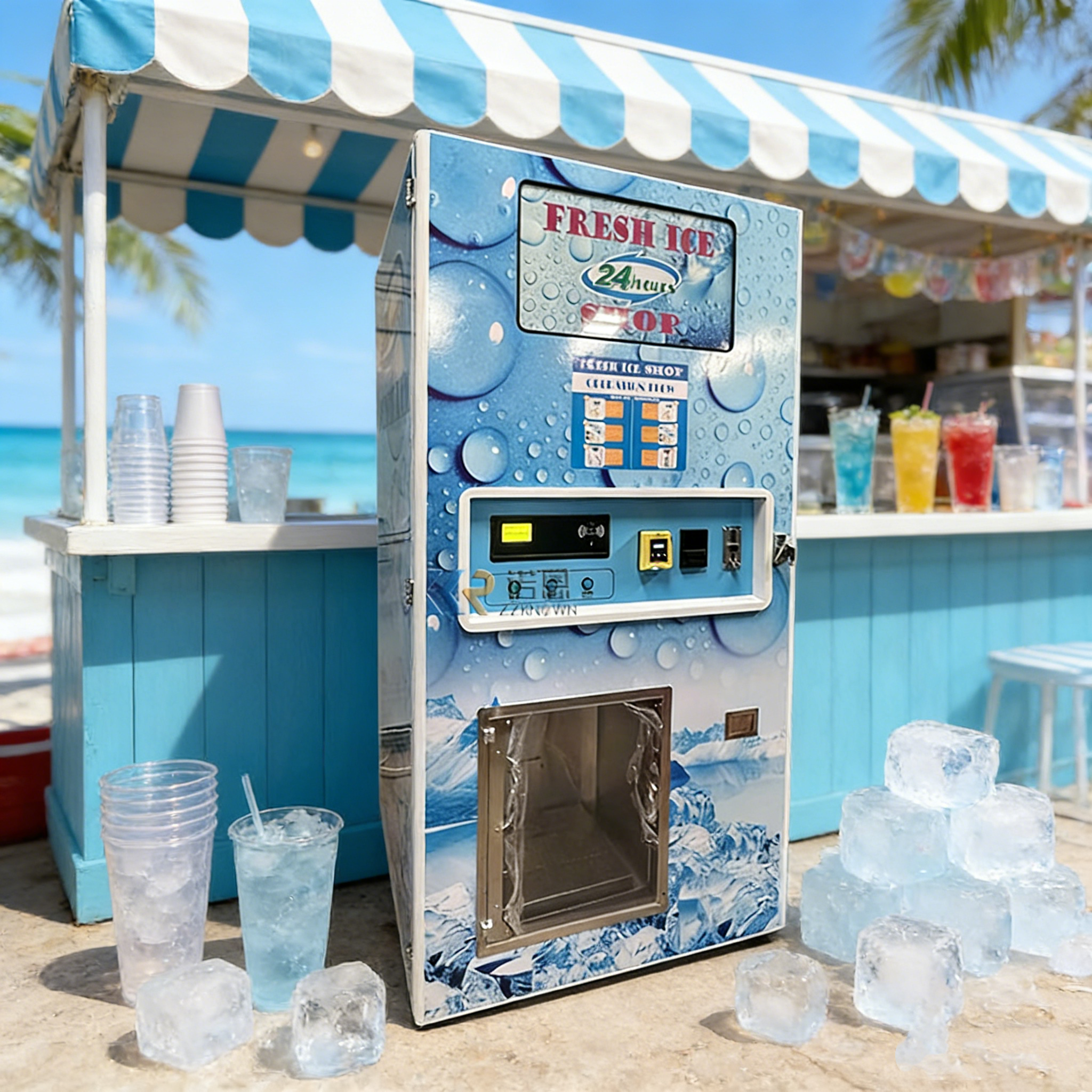 Commercial Vending Machine - 맞춤형 자동 제빙기 | 상업용 야외