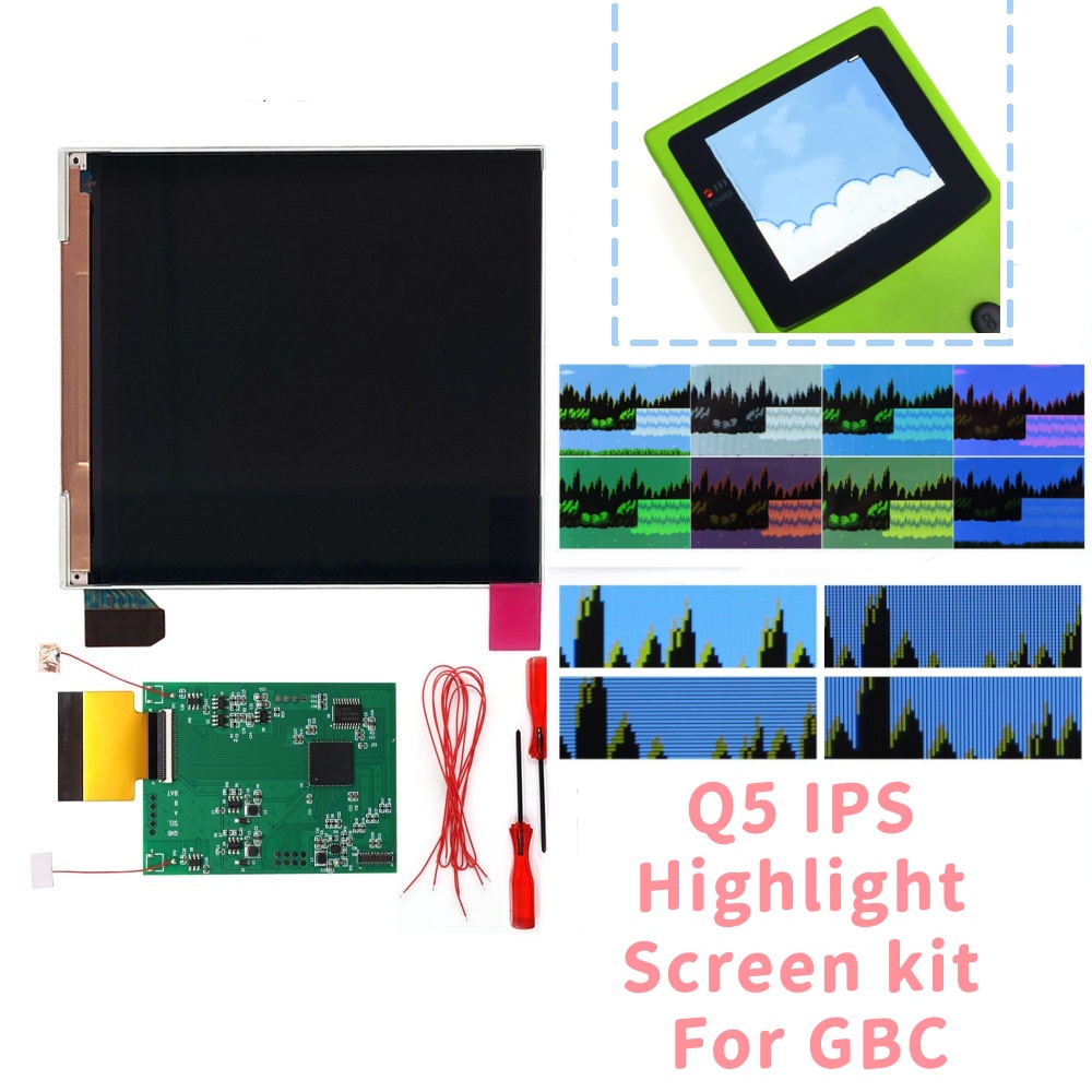 Lcd Screen Arcade - HISPEEDIDO GBC 3.1' Q5 IPS 하이라이트