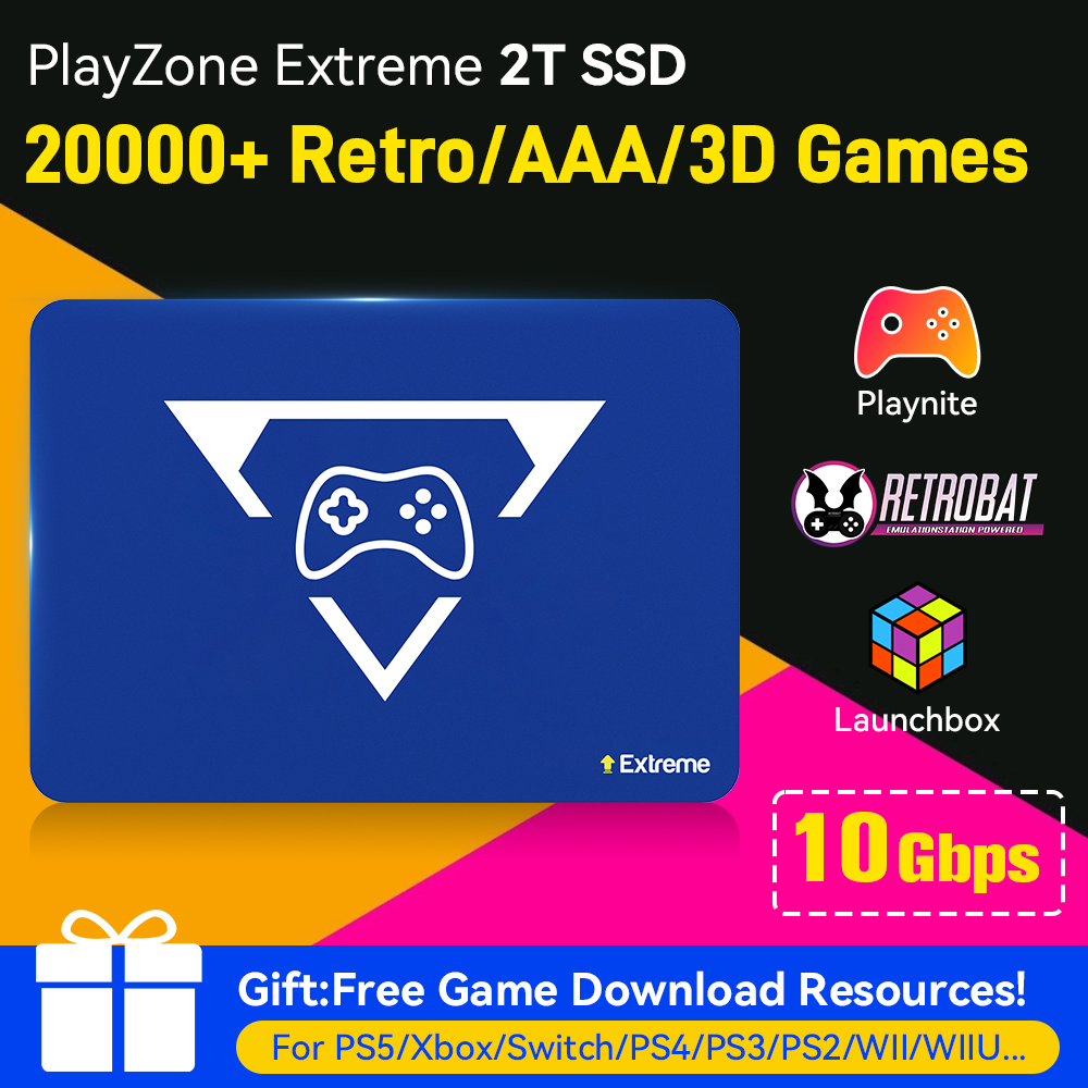 Arcade X - 2TB 게임 에뮬레이션 하드 드라이브(20000개의 레트로/PC