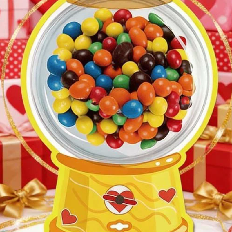 Bubble Gum Machine - 18/36 Pcs DIY 발렌타인 캔디 카드