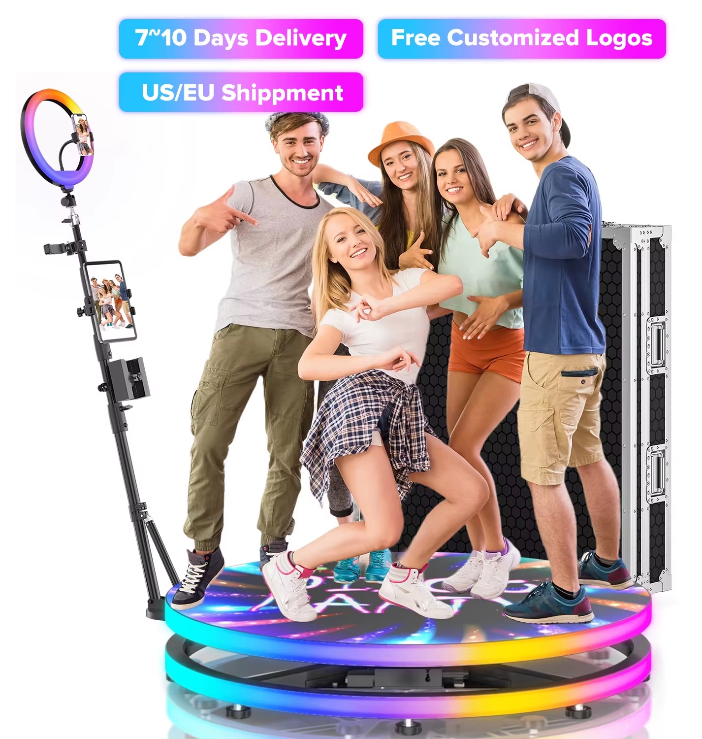 Photo Booth Machine - 웨딩 파티 행사용 360도 포토 부스,