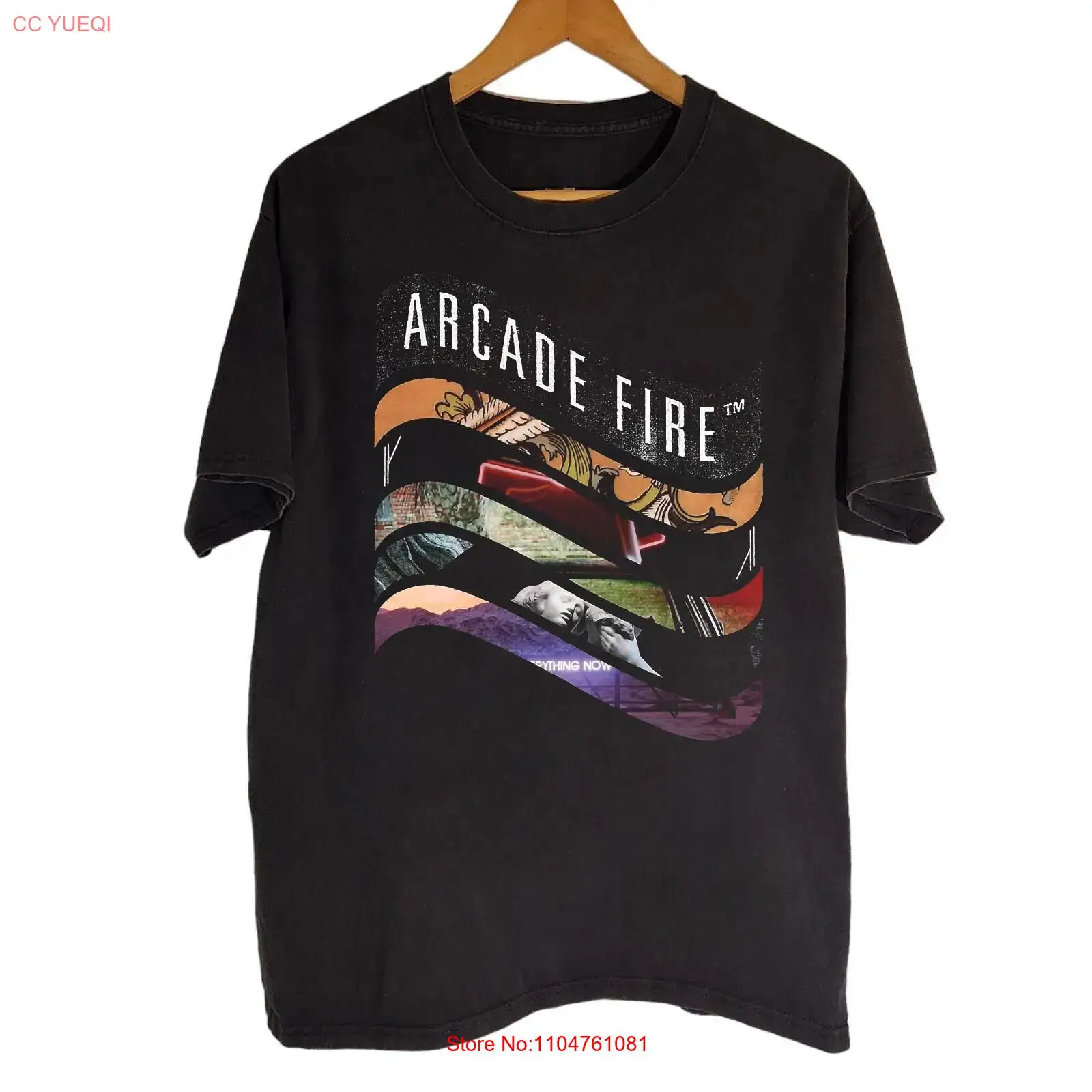 Arcade No - RARE Arcade Fire 블랙 코튼 모든