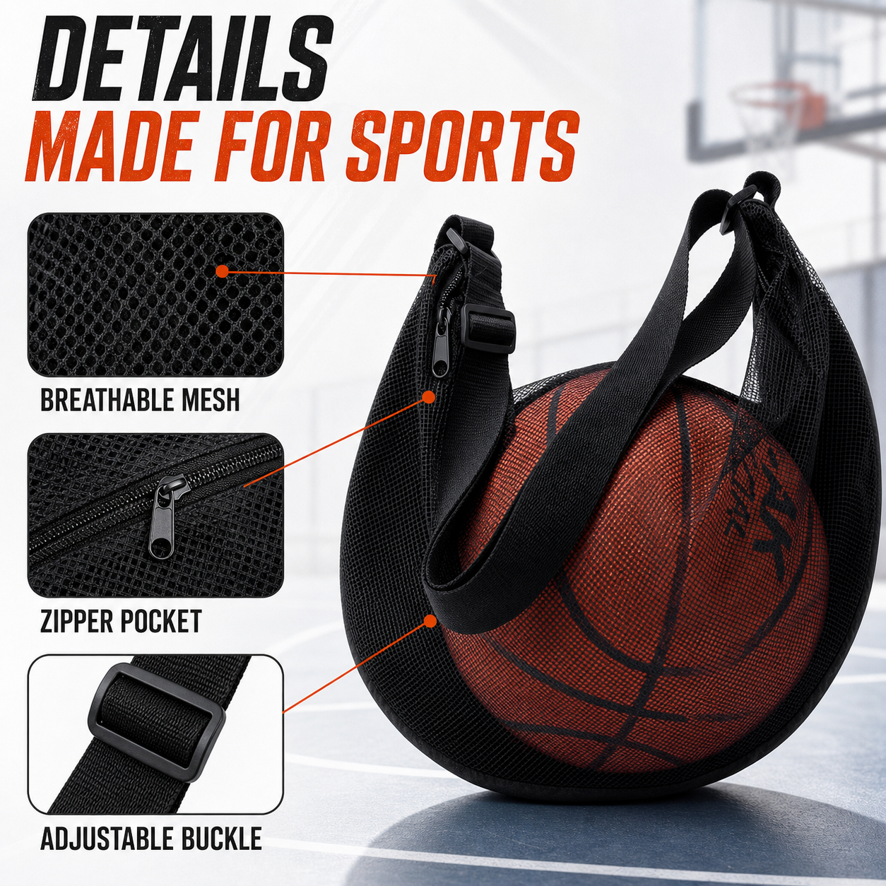 단일 볼 가방 메쉬 농구 운반 가방 지퍼 포켓 포함 축 - Basketball Arcade Game 리뷰 및 가격