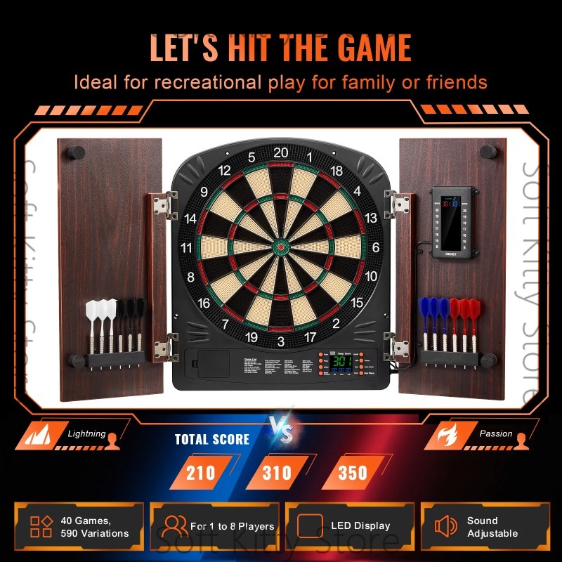 다트보드 및 캐비닛 세트, 숨김형 캐비닛, 전자식 점수 - Electronic Dartboard Cabinet 리뷰 및 가격