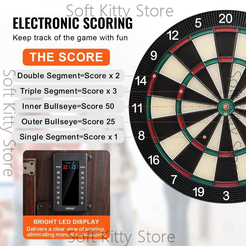 다트보드 및 캐비닛 세트, 숨김형 캐비닛, 전자식 점수 - Electronic Dartboard Cabinet 리뷰 및 가격