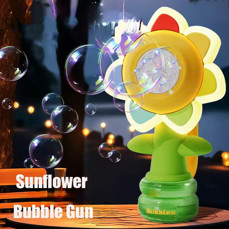 귀여운 자동 거품 기계 장난감 7 색 해바라기 흔들어  - Bubble Gum Machine 리뷰 및 가격
