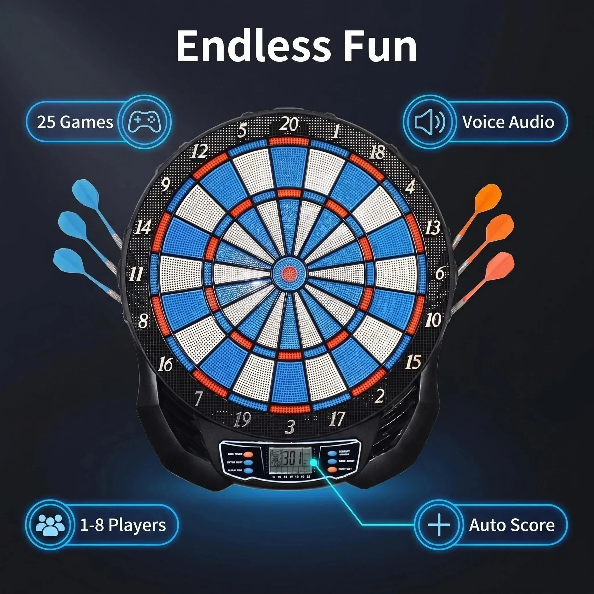 DartVibe 고급 전자 다트보드, 전문가용 핸디캡  - Electronic Dartboard Cabinet 리뷰 및 가격