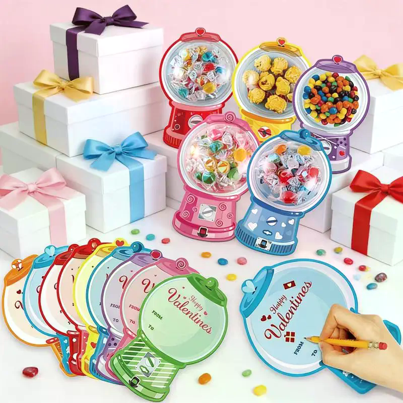 18/36 Pcs DIY 발렌타인 캔디 카드 풍선껌 기 - Bubble Gum Machine 리뷰 및 가격