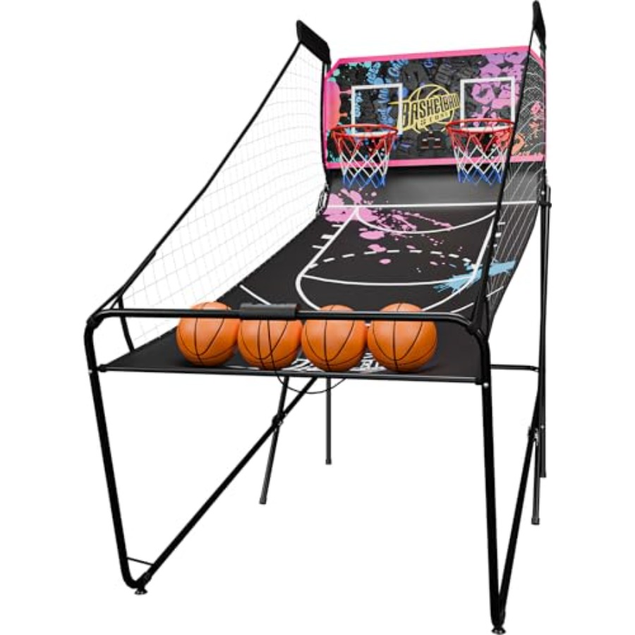 실내용 접이식 2인용 전자 농구 아케이드 게임, 듀얼  - Basketball Arcade Game 리뷰 및 가격
